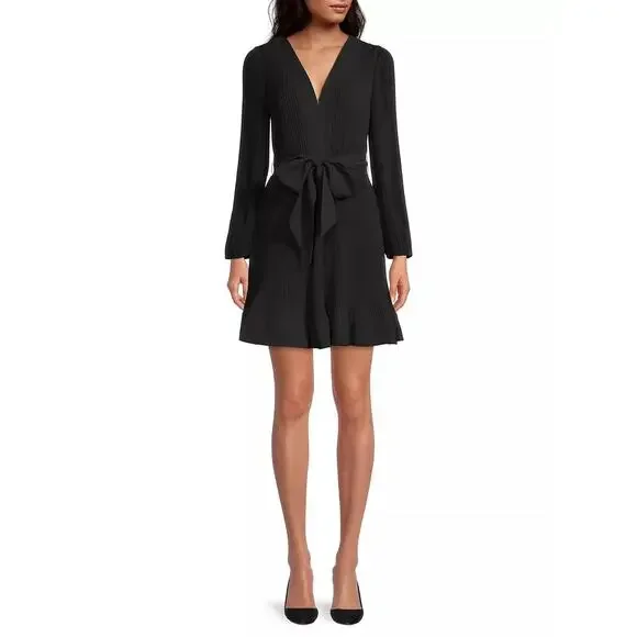 Milly | Dresses | Milly Nwt 395 Liv Solid Nneck Pleated Belted Minidress  Size 4 | Poshmark